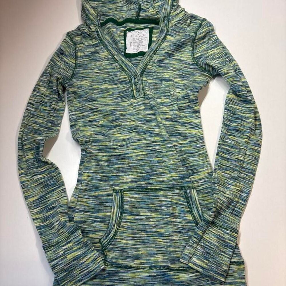 Energie Women's Juniors Hoodie Henley Y2K L